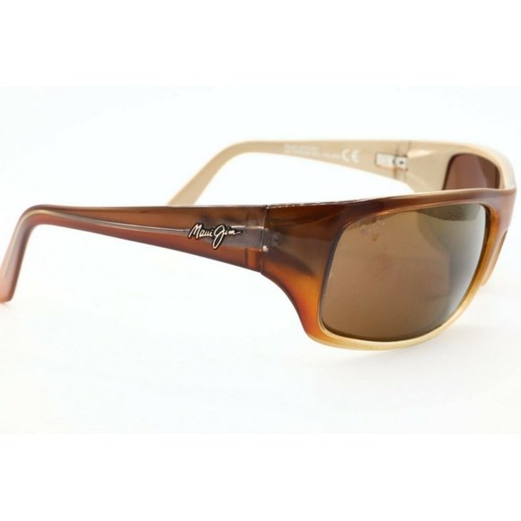 Maui Jim Peahi MJ 202-70 Wrap Brown Sunglasses Polarized Brown Lenses 65mm - Picture 3 of 6